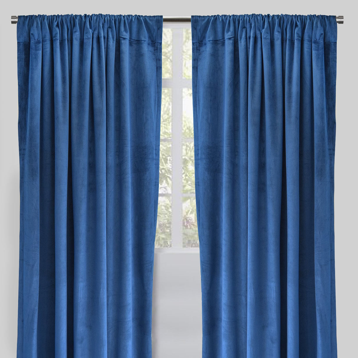 Torino Solid Velvet Fabric - Solid, Room Darkening, 54" Width x 84" Height, 54" Width x 96" Height (Sold By The Pair)