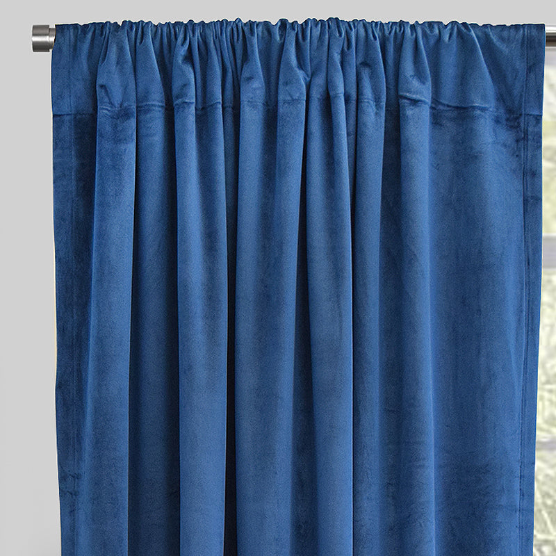 Torino Solid Velvet Fabric - Solid, Room Darkening, 54" Width x 84" Height, 54" Width x 96" Height (Sold By The Pair)