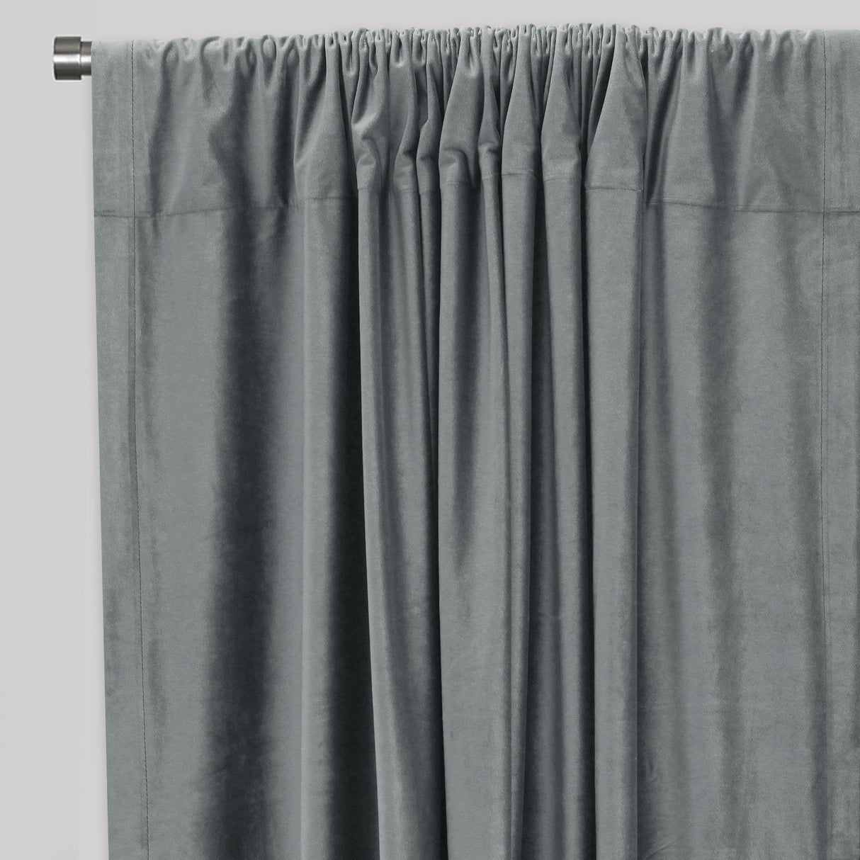 Tuscan Shiny Solid Velvet Fabric - Solid Velvet Curtain Panels, 54" Width X 96" Height, Rod Pocket (2 Panels)