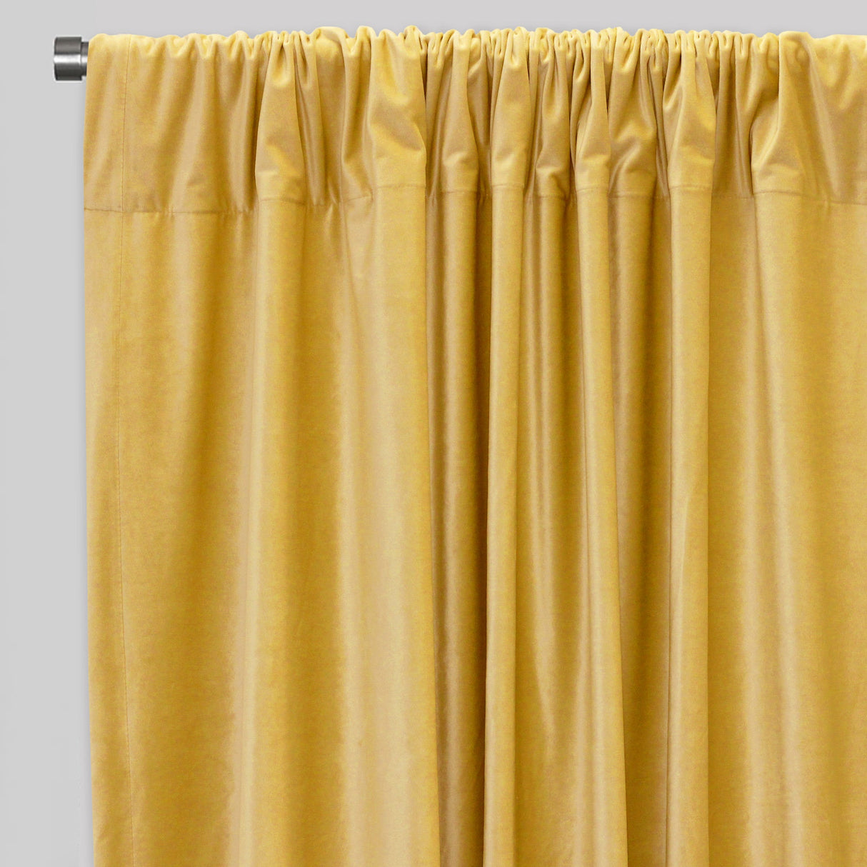 Tuscan Shiny Solid Velvet Fabric - Solid Velvet Curtain Panels, 54" Width X 96" Height, Rod Pocket (2 Panels)