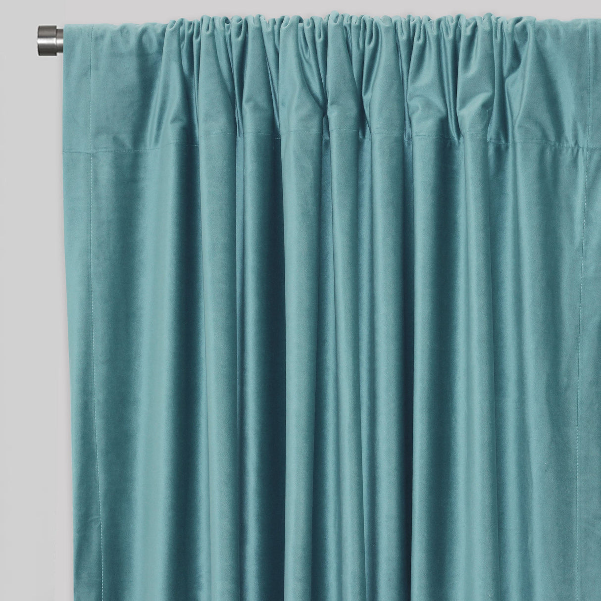 Tuscan Shiny Solid Velvet Fabric - Solid Velvet Curtain Panels, 54" Width X 96" Height, Rod Pocket (2 Panels)