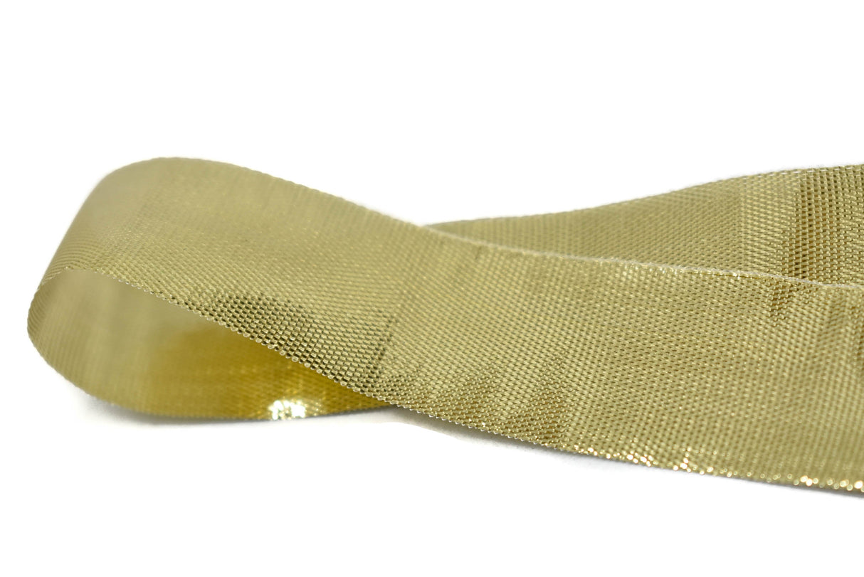 Metallic Ribbon Gold Silver 1/2in 1in