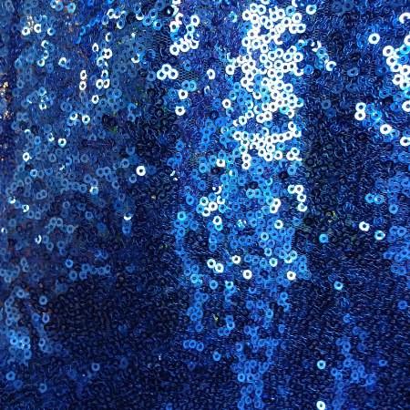 Royal Blue Mini Glitz Sequin Mesh Fabric,