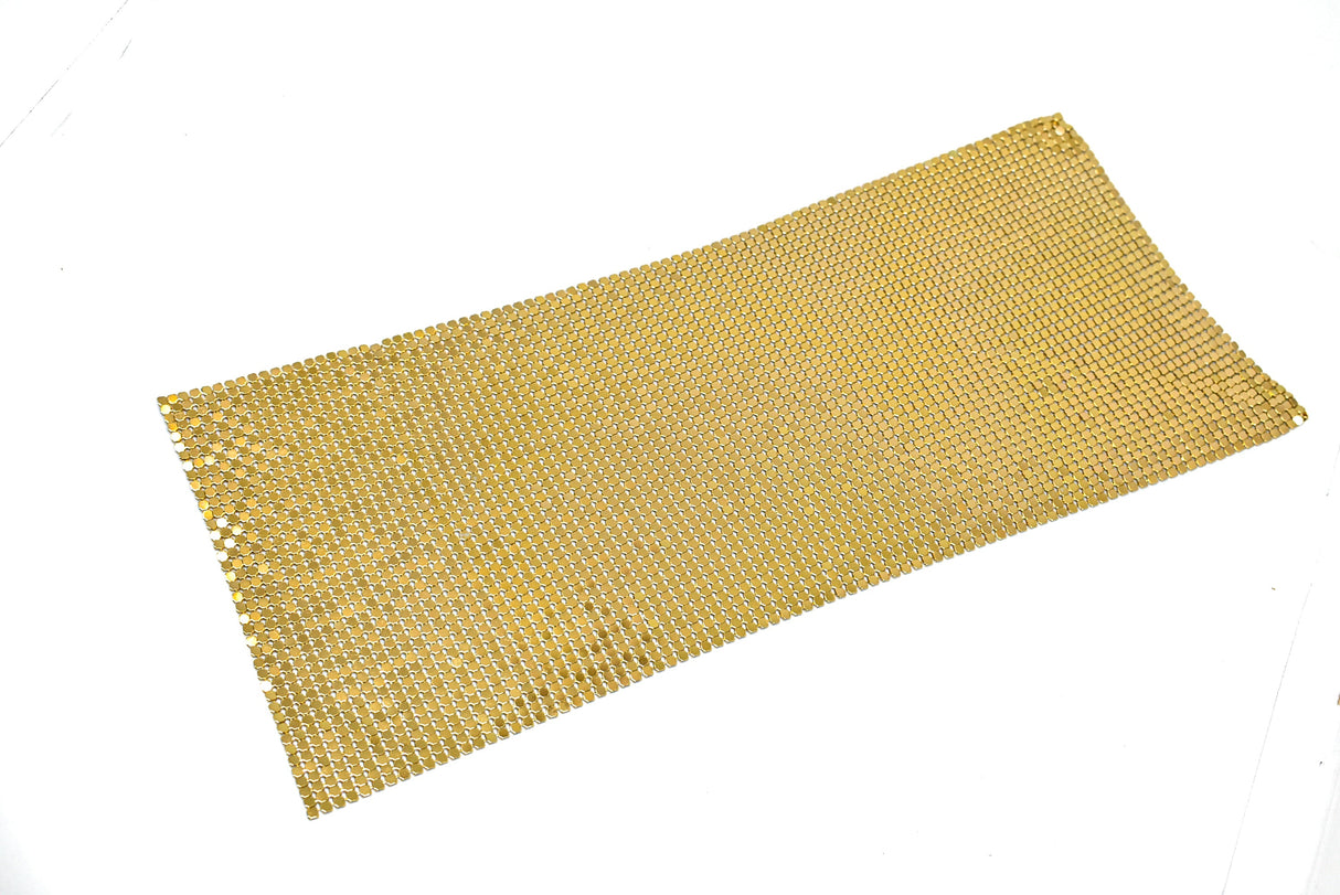 Metal Mesh Fabric Decorative Gold 11 x 5