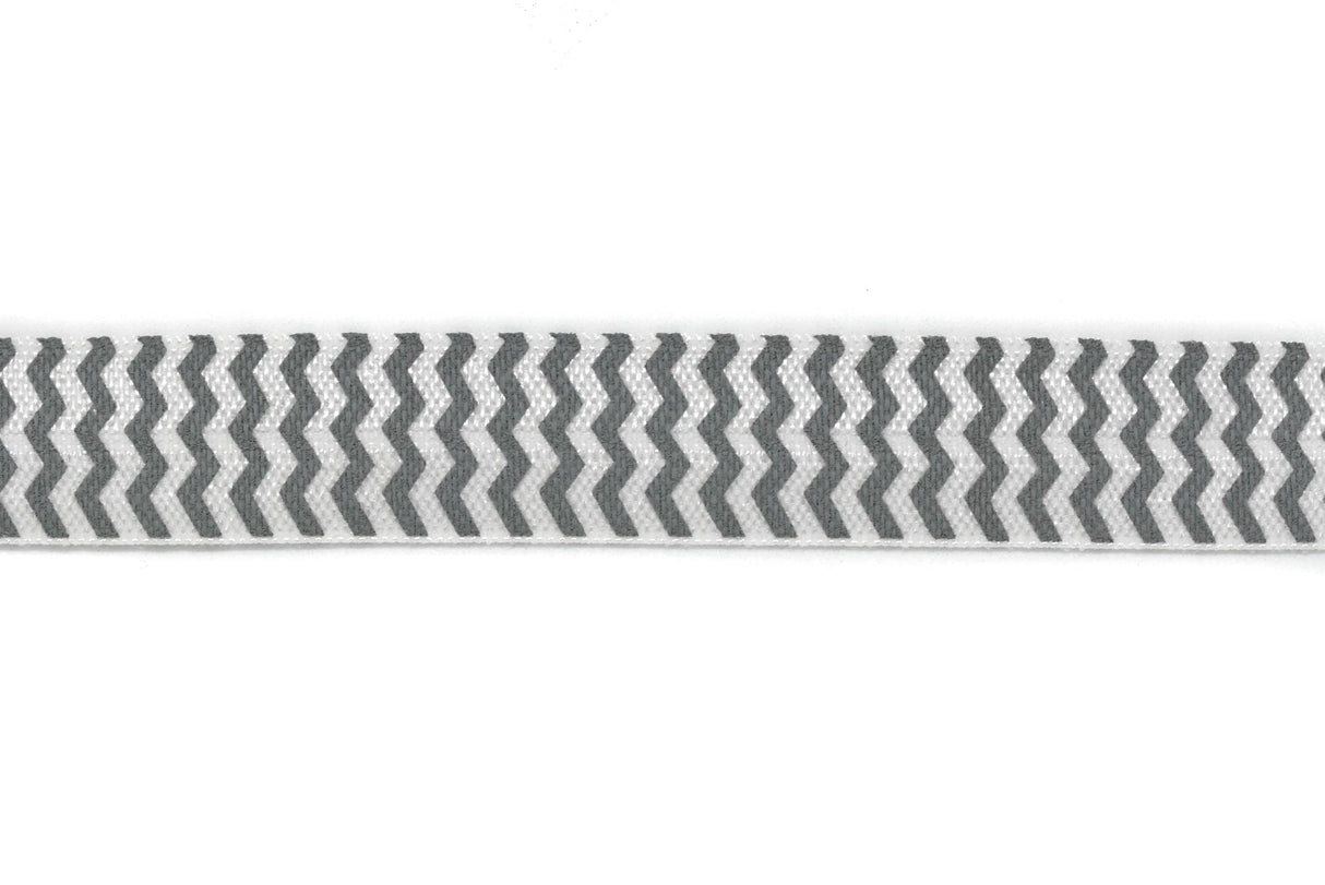 Fold-Over Elastic Chevron Print 0.63"