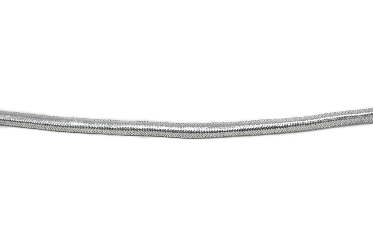 Braided Cord Metallic Silver 4mm 7.5mm