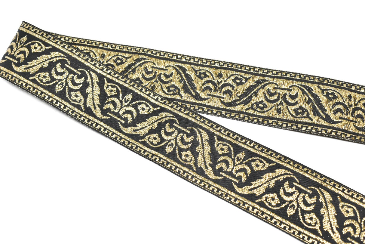 Jacquard Ribbon Metallic 1.40"