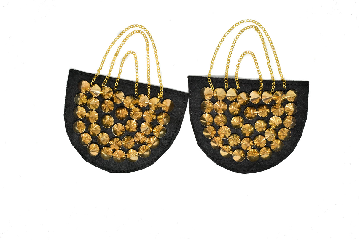 Epaulet Studded Shoulder Chains Gold