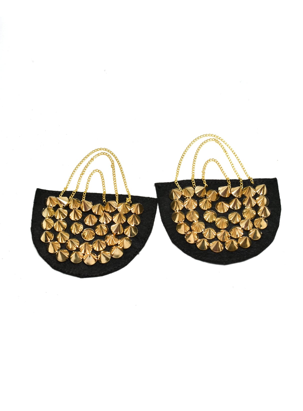 Epaulet Studded Shoulder Chains Gold