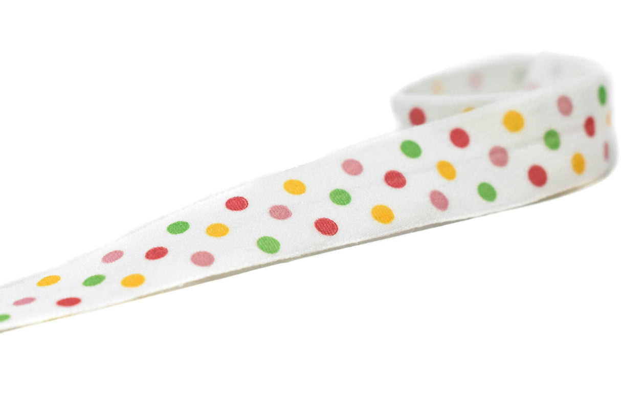 Fold-Over Elastic Polka Dot Print 0.63"