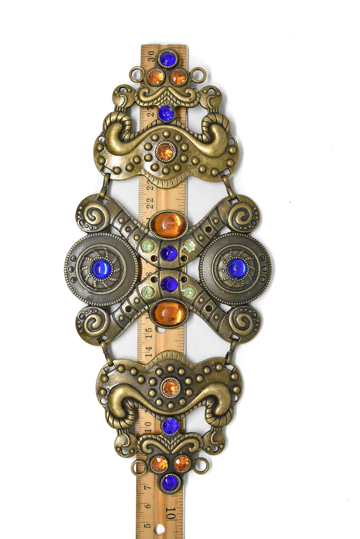 Vintage Buckle Connector with Blue Gemstones