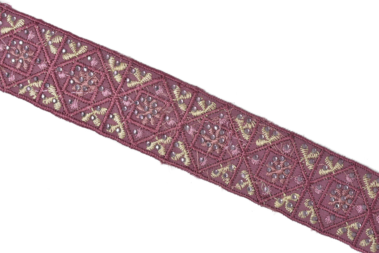 Embroidered Indian Trim 1.25" Assorted Colors