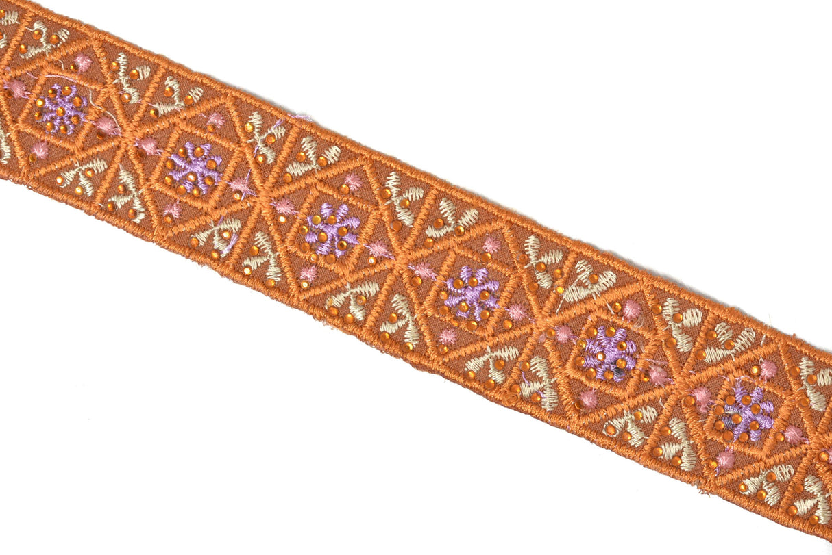 Embroidered Indian Trim 1.25" Assorted Colors
