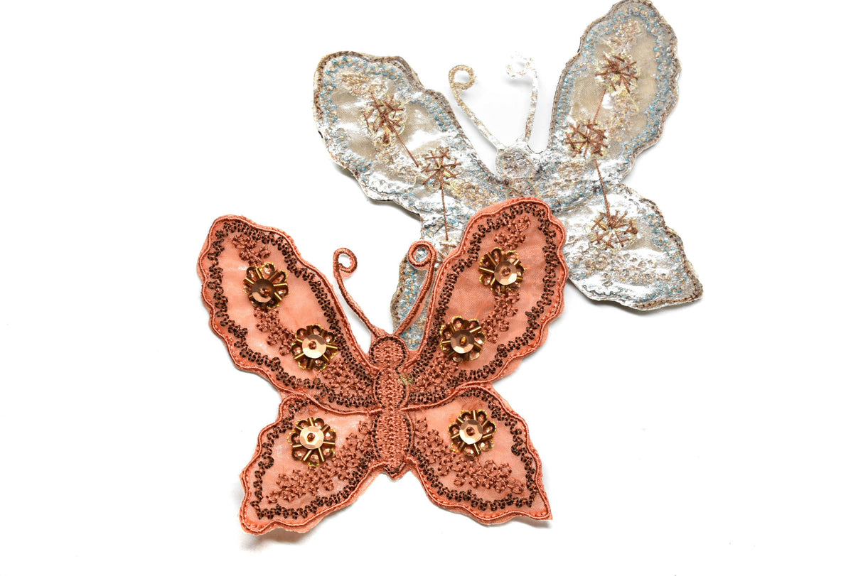 Beaded Sequin Butterfly Applique