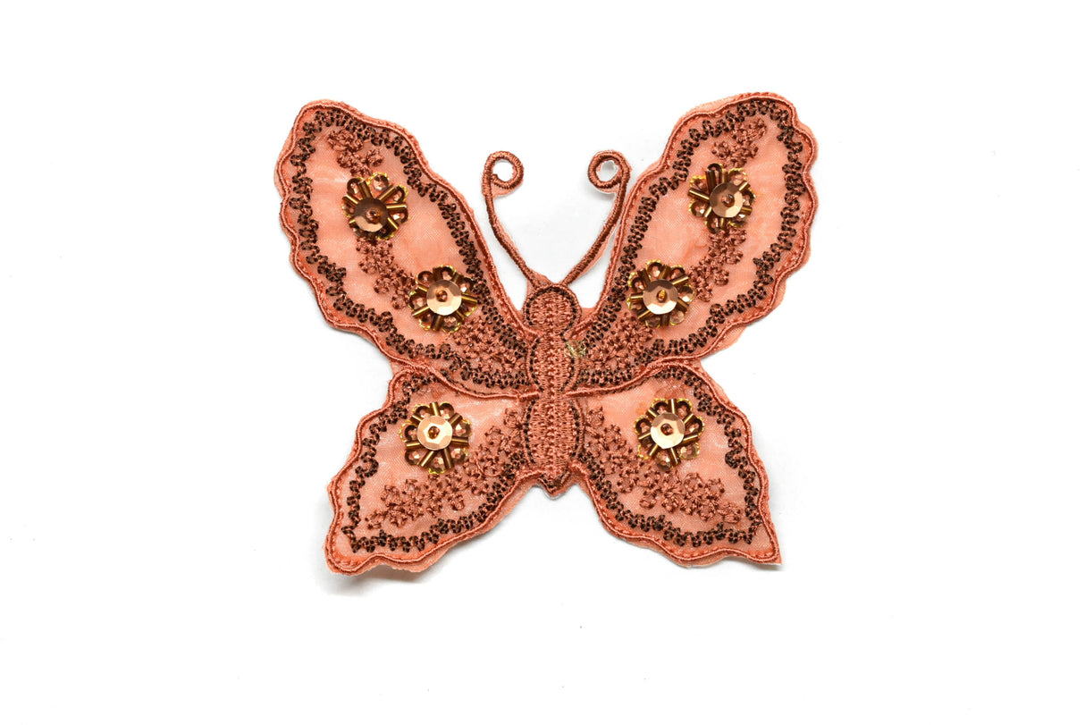 Beaded Sequin Butterfly Applique