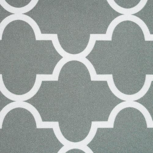 Gray White Moroccan Canvas Waterproof Outdoor Fabric