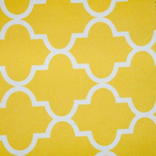 Yellow White Moroccan Canvas Waterproof Outdoor Fabric