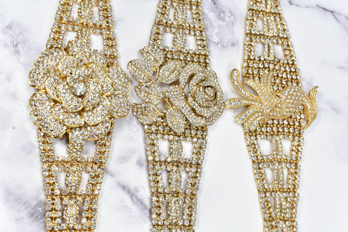 Gold Rhinestone Buckles