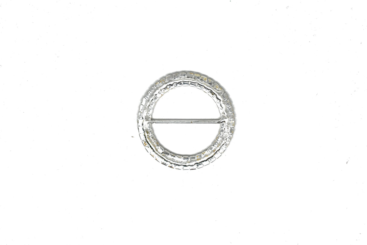Rhinestone Slider Buckle Round