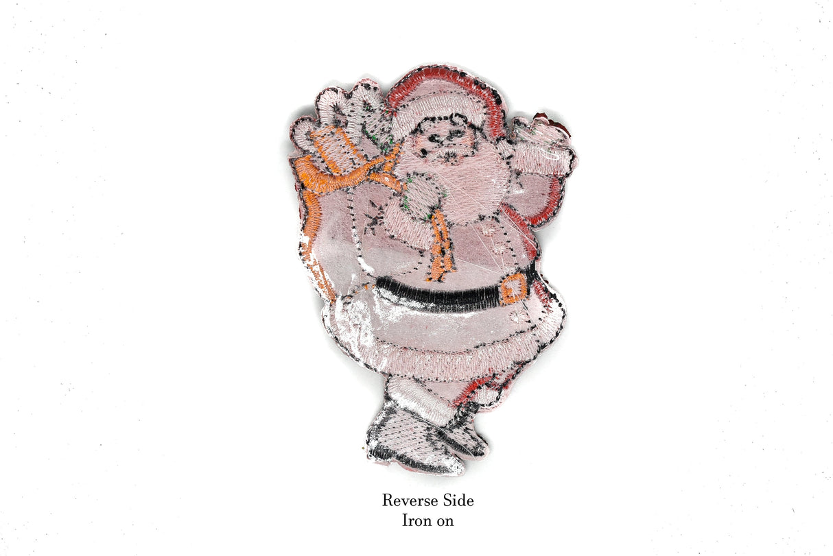 Embroidered Iron-On Santa Claus Patch 2.50 x 4