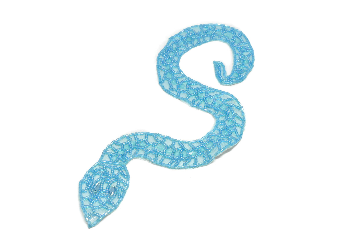 Beaded Snake Applique with Sequins