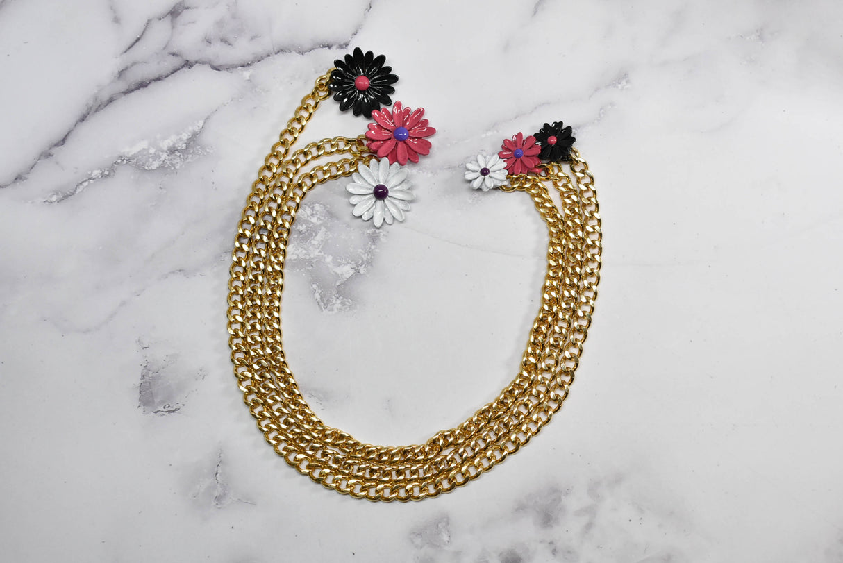 Floral Buckle with Daisy Chained Charms