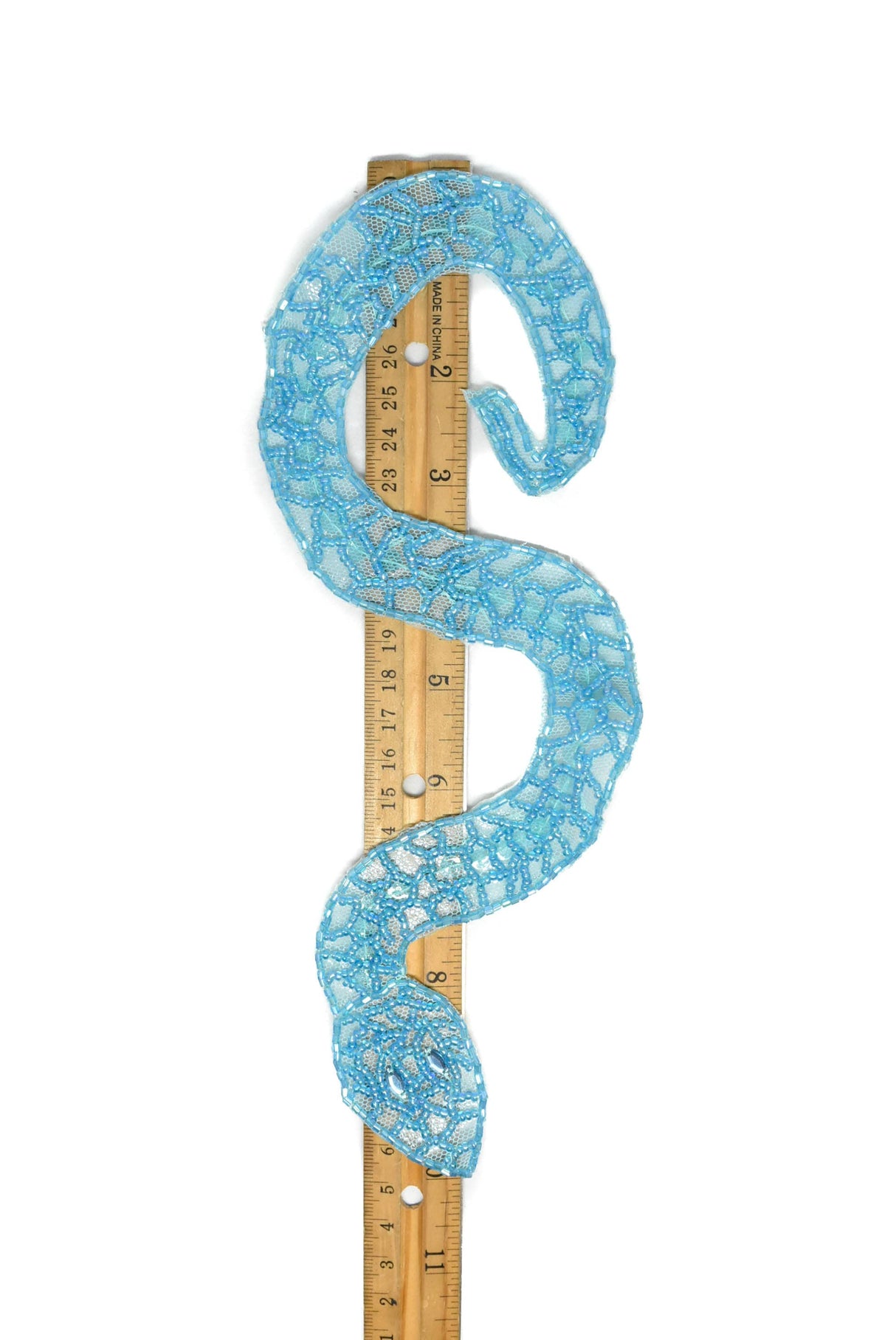 Beaded Snake Applique with Sequins