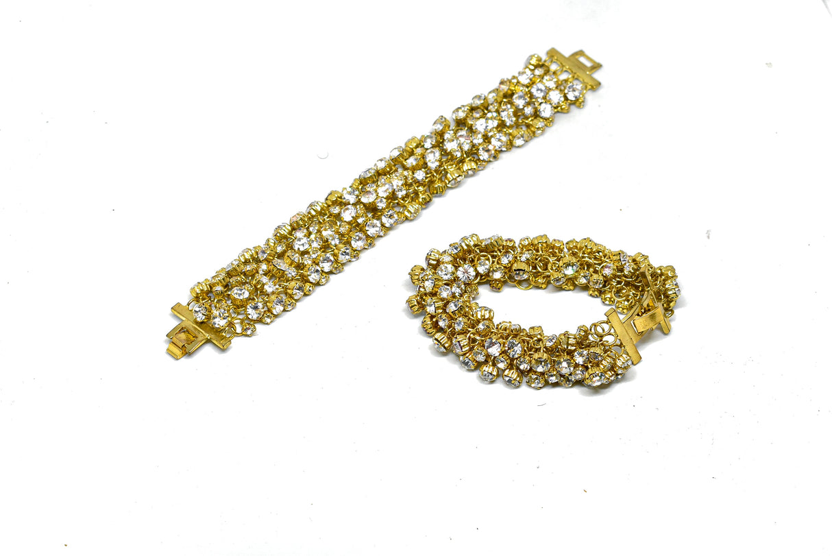 Rhinestone Bracelet Gold Clear