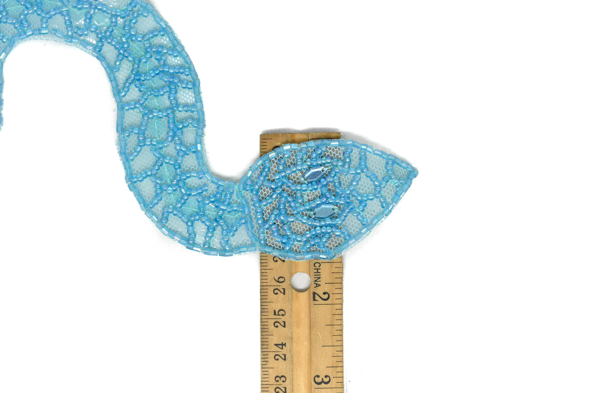 Beaded Snake Applique with Sequins