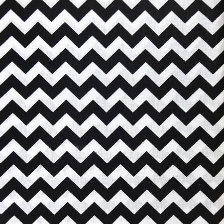 Poly Cotton Chevron Fabric Half Inch Print
