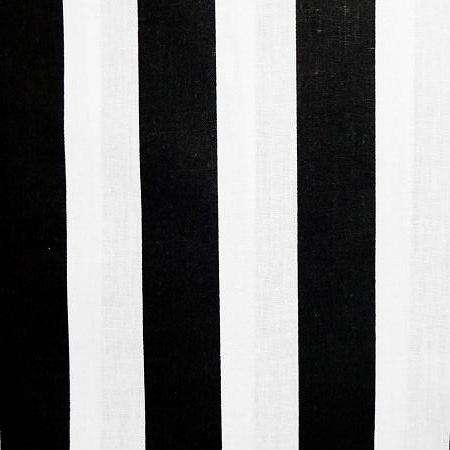 1″ One Inch Black and White Stripes Poly Cotton Fabric,