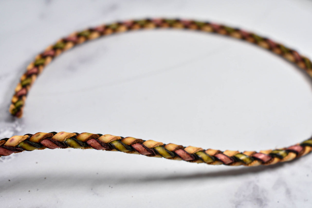 Leather Rope Trim Multi Color 1/4 Inch