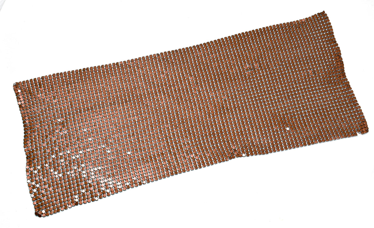 Metal Mesh Fabric Decorative Gold 11 x 5