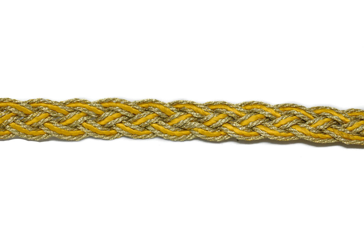 Braided Gimp Trim Metallic Two-Tone 1/2"