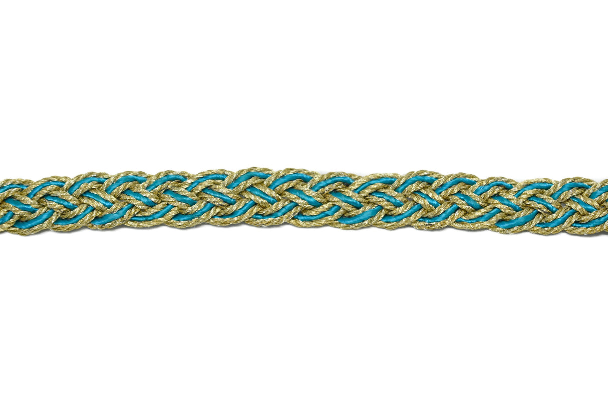 Braided Gimp Trim Metallic Two-Tone 1/2"