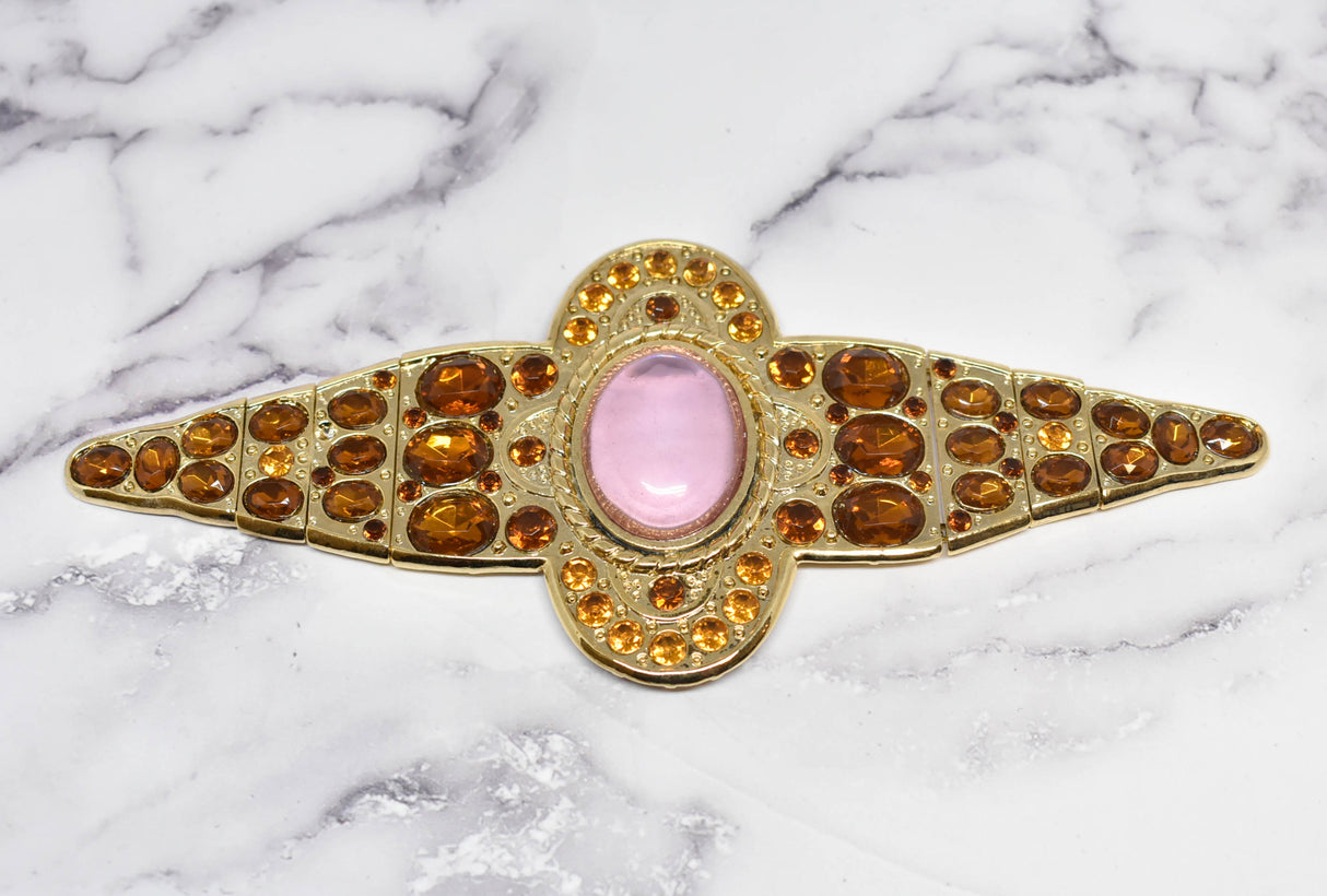 Gemstone Buckle Gold Topaz 6 3/4 Inch