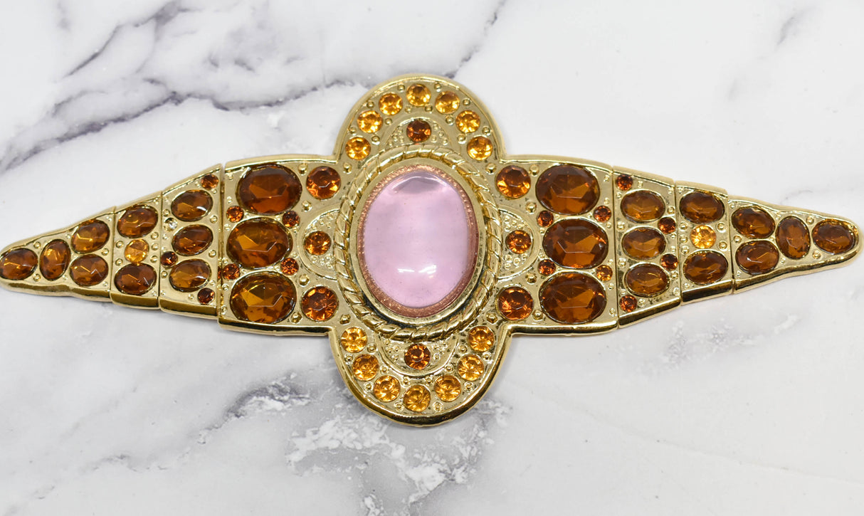 Gemstone Buckle Gold Topaz 6 3/4 Inch