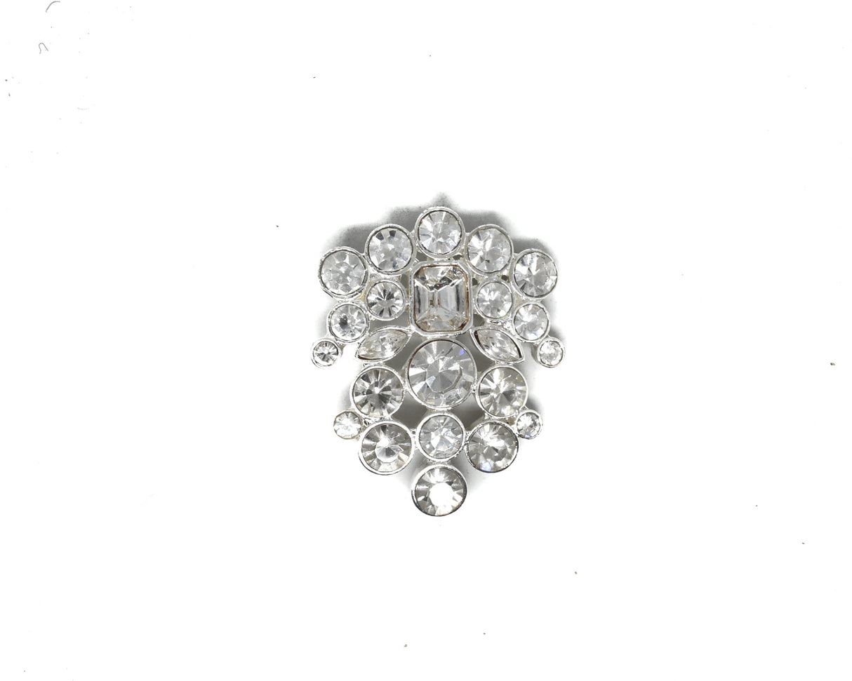 Crystal Rhinestone Brooch 1.75"