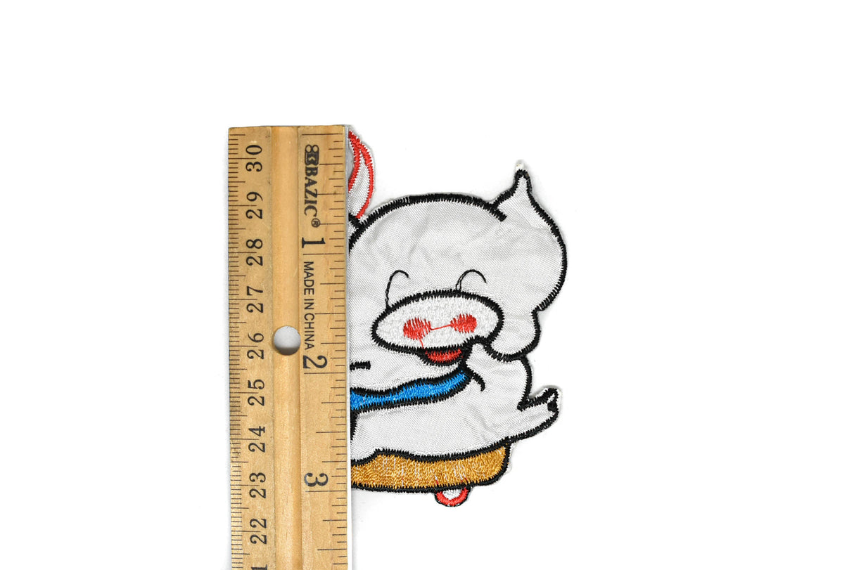 Iron-On Patch Skating Piggy 2.5 x 3