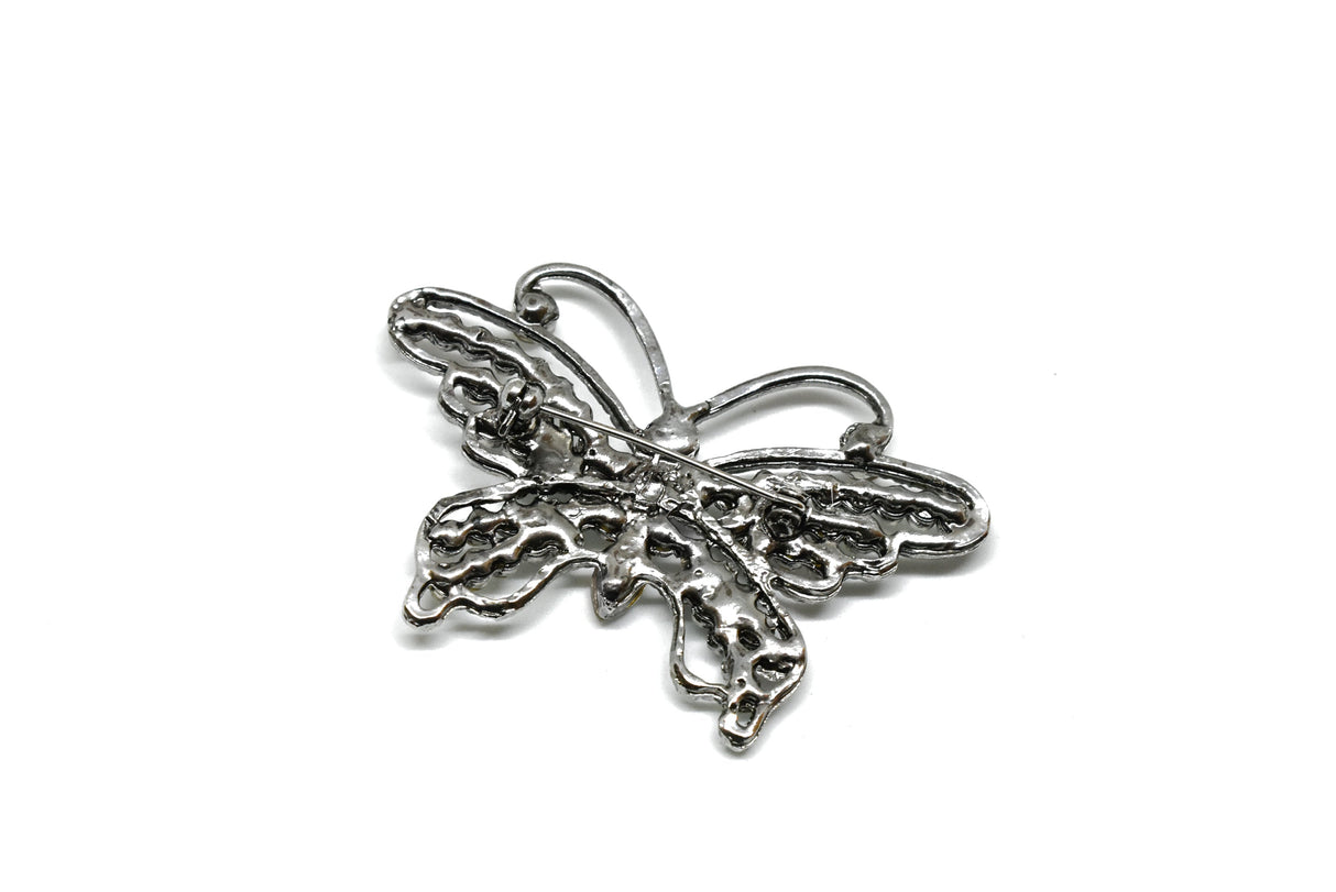 Rhinestone Butterfly Brooch