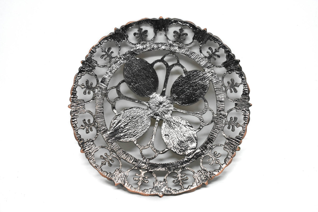 Round Floral Buckle 4.38"