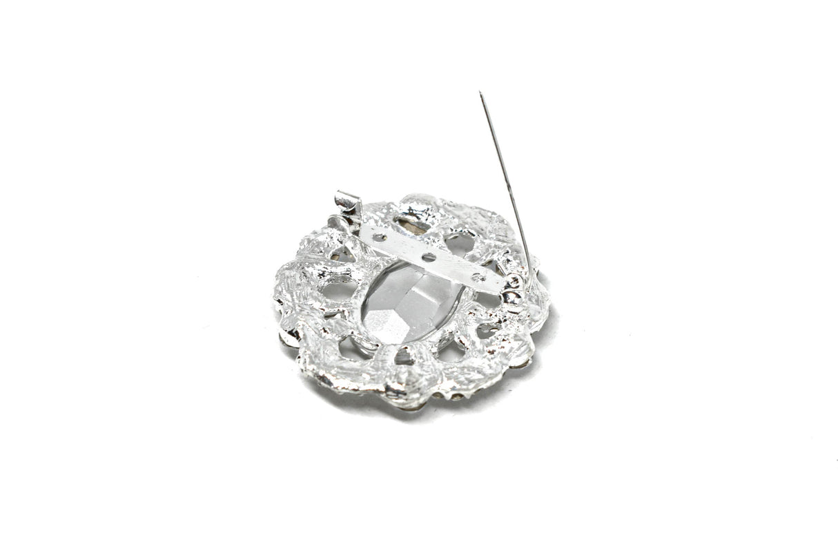 Rhinestone Brooch Vintage Crystal 1.50"