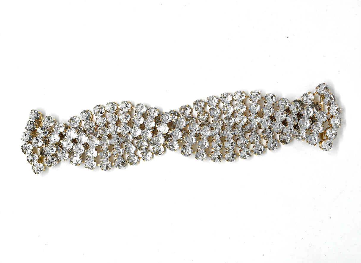 Rhinestone Connector Closure 3-Line Braided