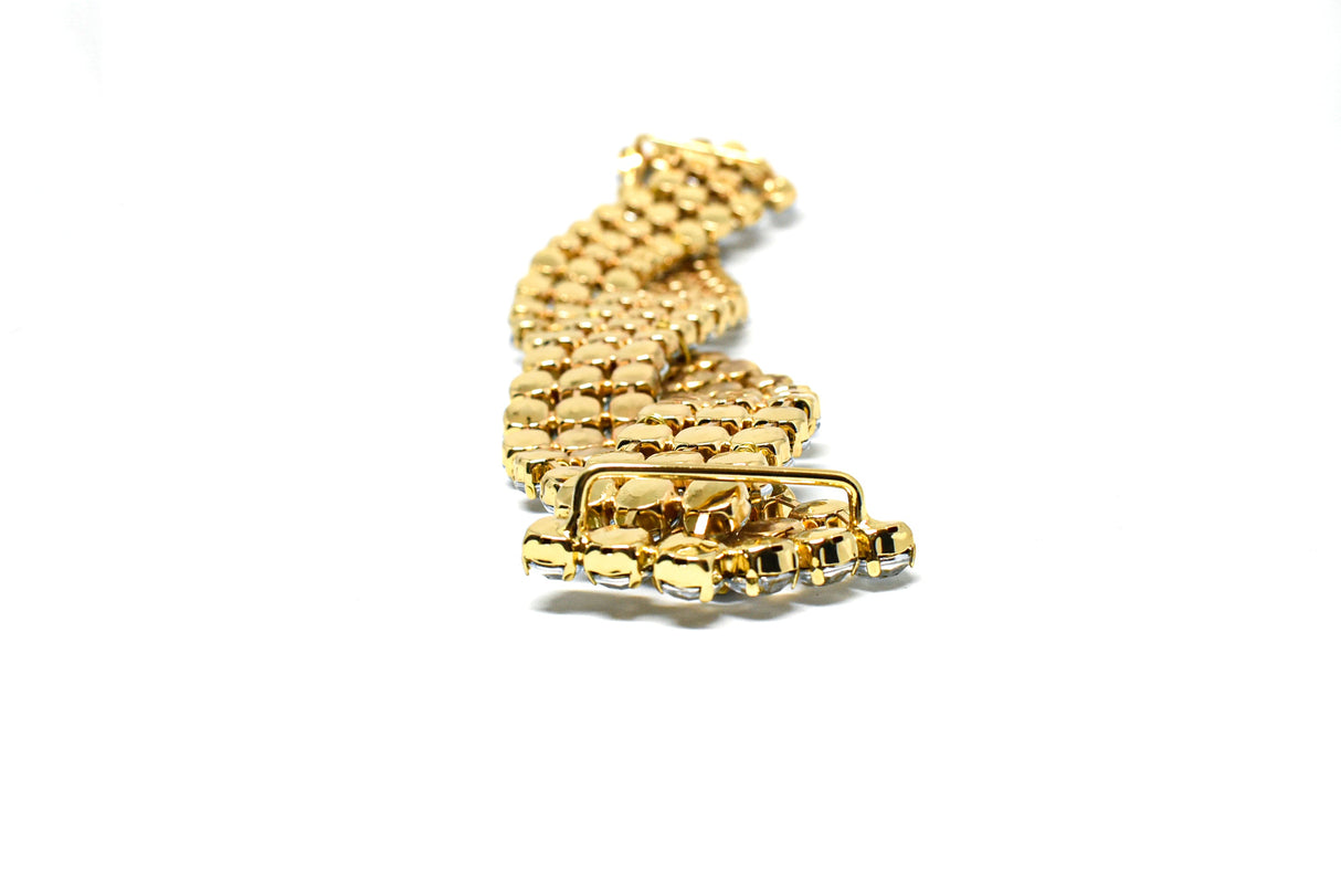 Rhinestone Connector Closure 3-Line Braided