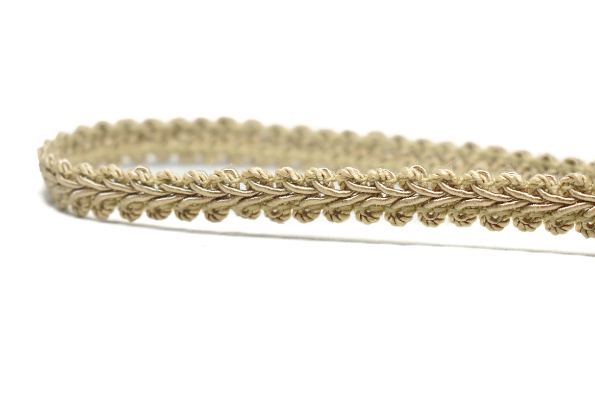 Braided Gimp Fringe Tan 3/7"