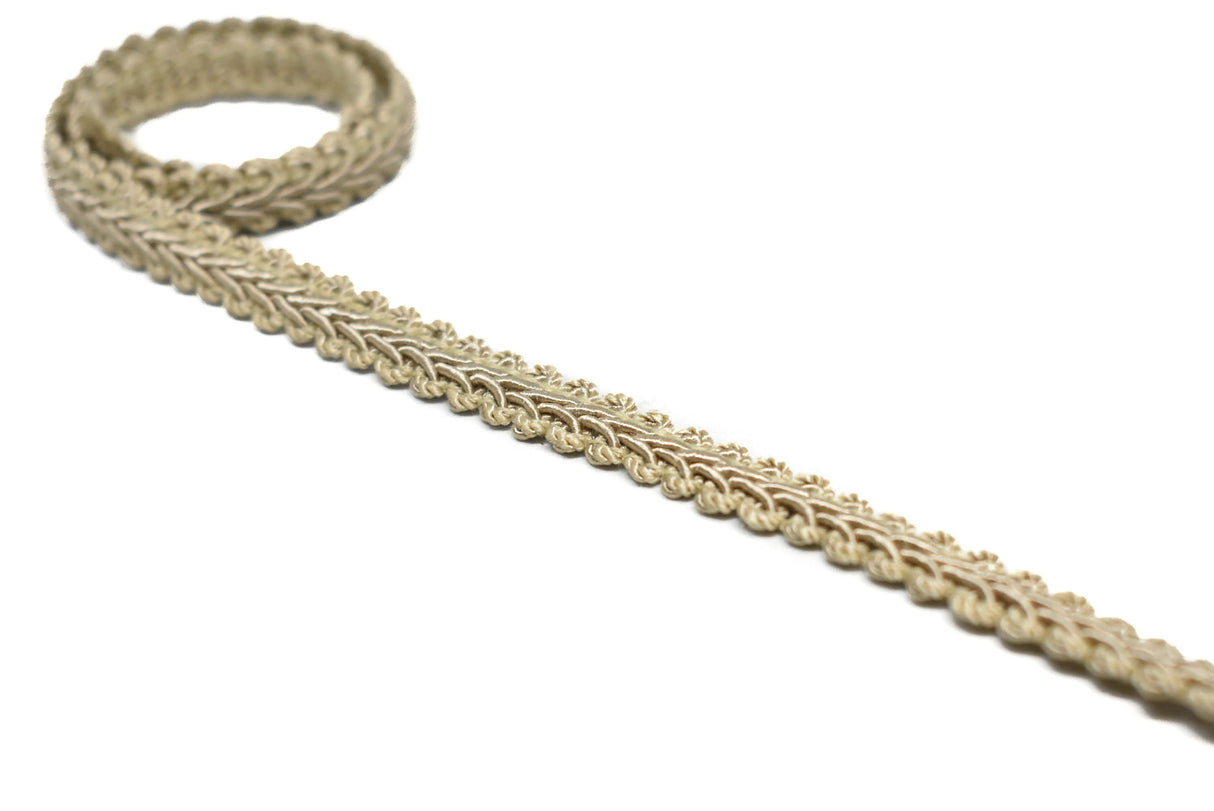 Braided Gimp Fringe Tan 3/7"
