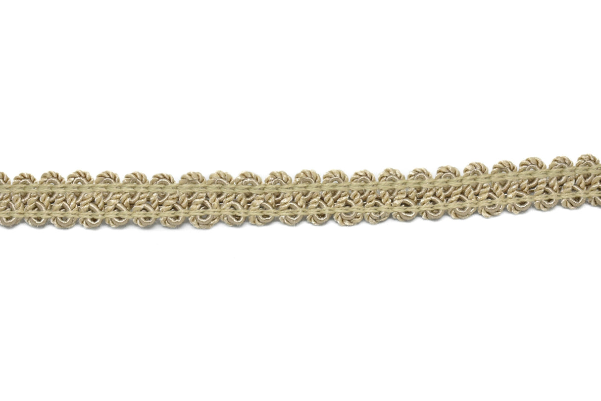 Braided Gimp Fringe Tan 3/7"