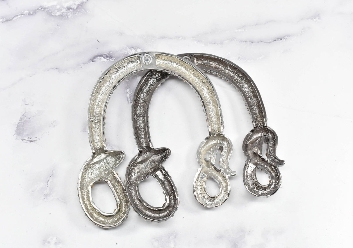 Rhinestone Snake Buckle 4 1/8" x 3 3/4"