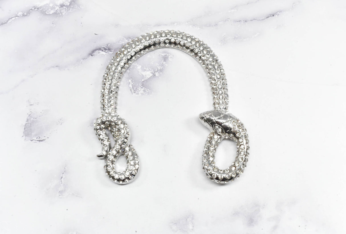 Rhinestone Snake Buckle 4 1/8" x 3 3/4"