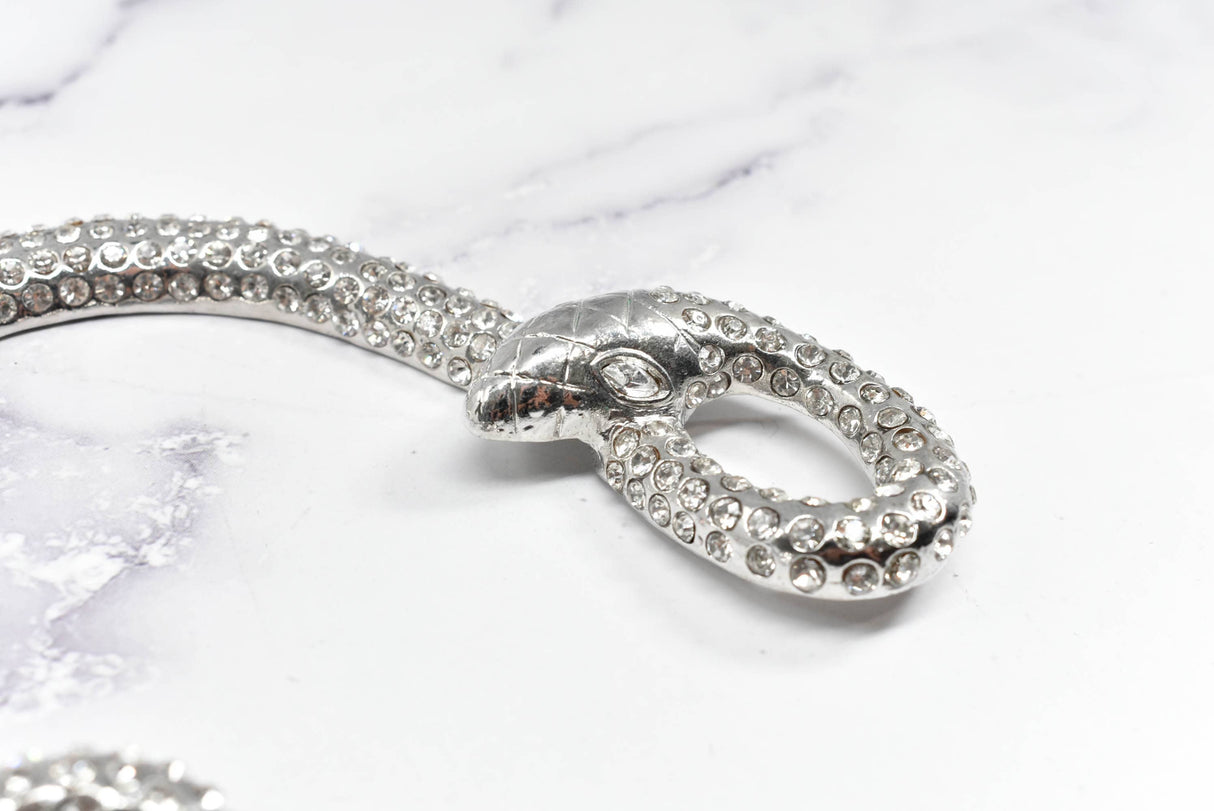 Rhinestone Snake Buckle 4 1/8" x 3 3/4"